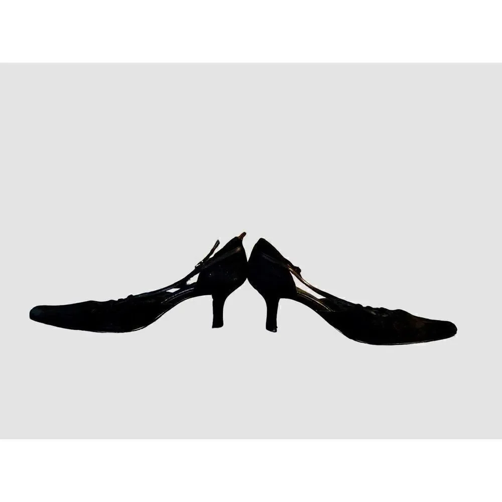 Paolo - Black Suede Heels- 9